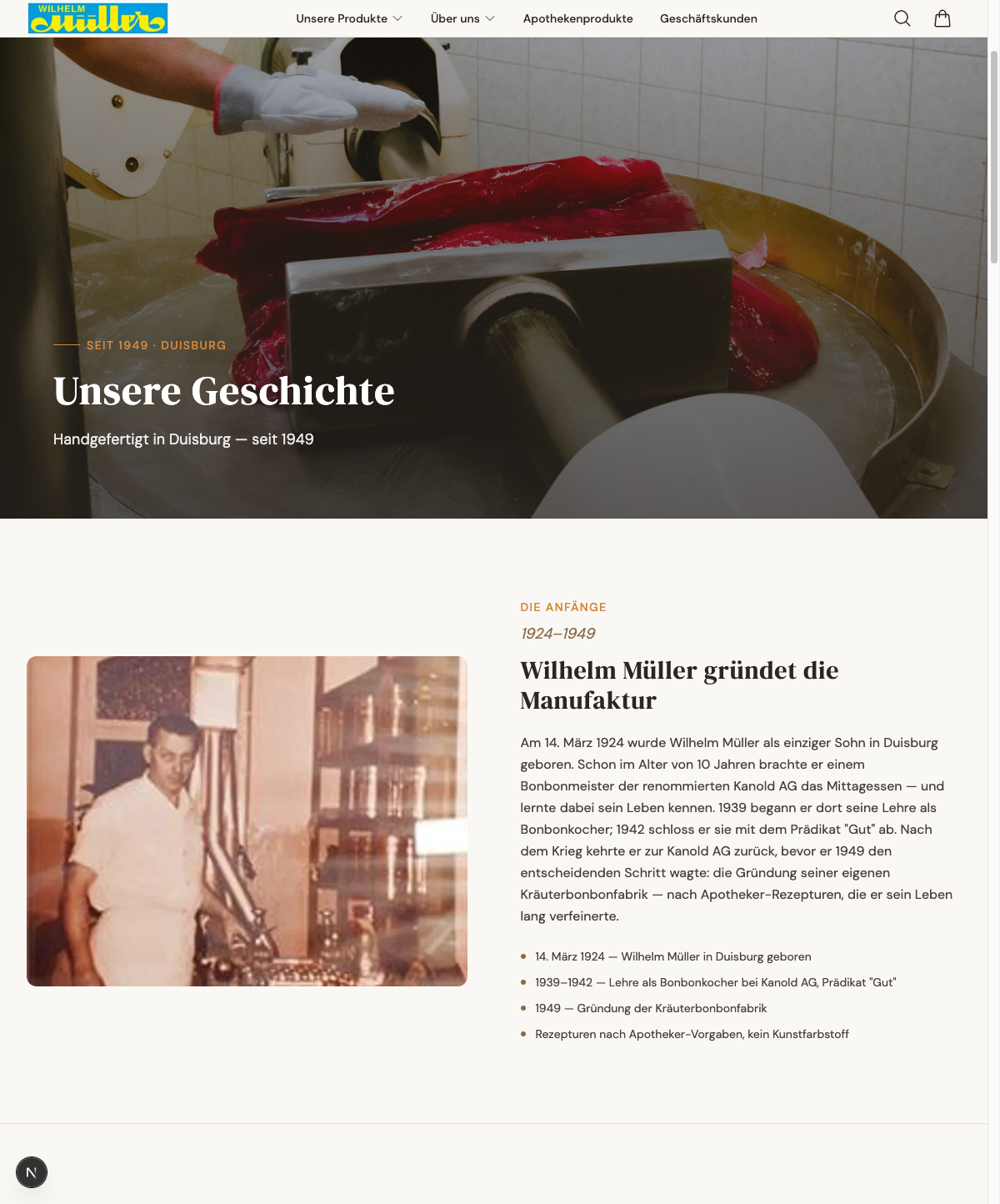 Die Firmengeschichte — von 1924 bis heute, agentisch aufbereitet aus vorhandenen Dokumenten